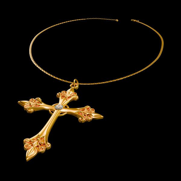 CELESTINE CROSS SN/G NECKLACE