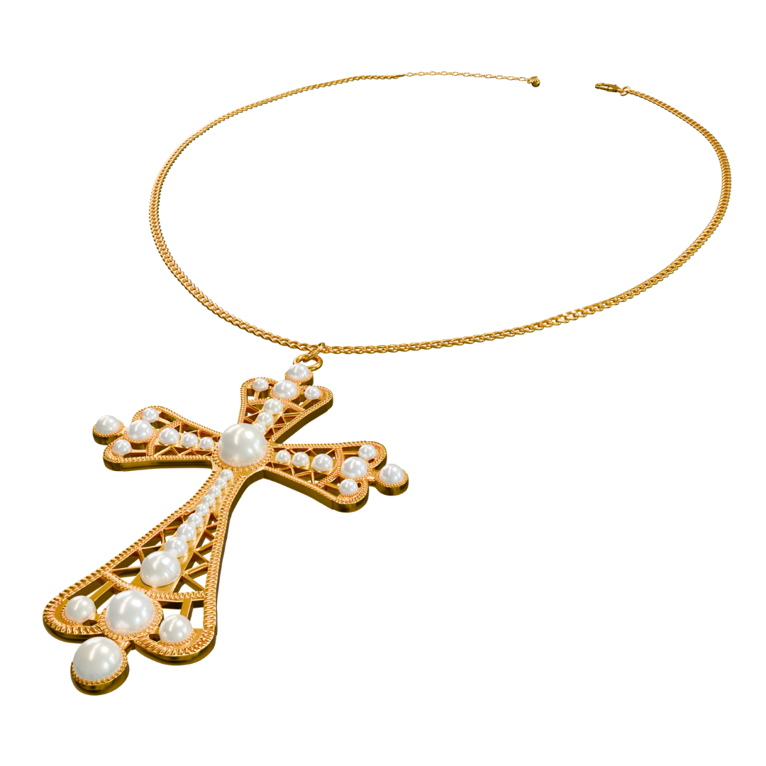 PEARL BAROQUE JX/G NECKLACE