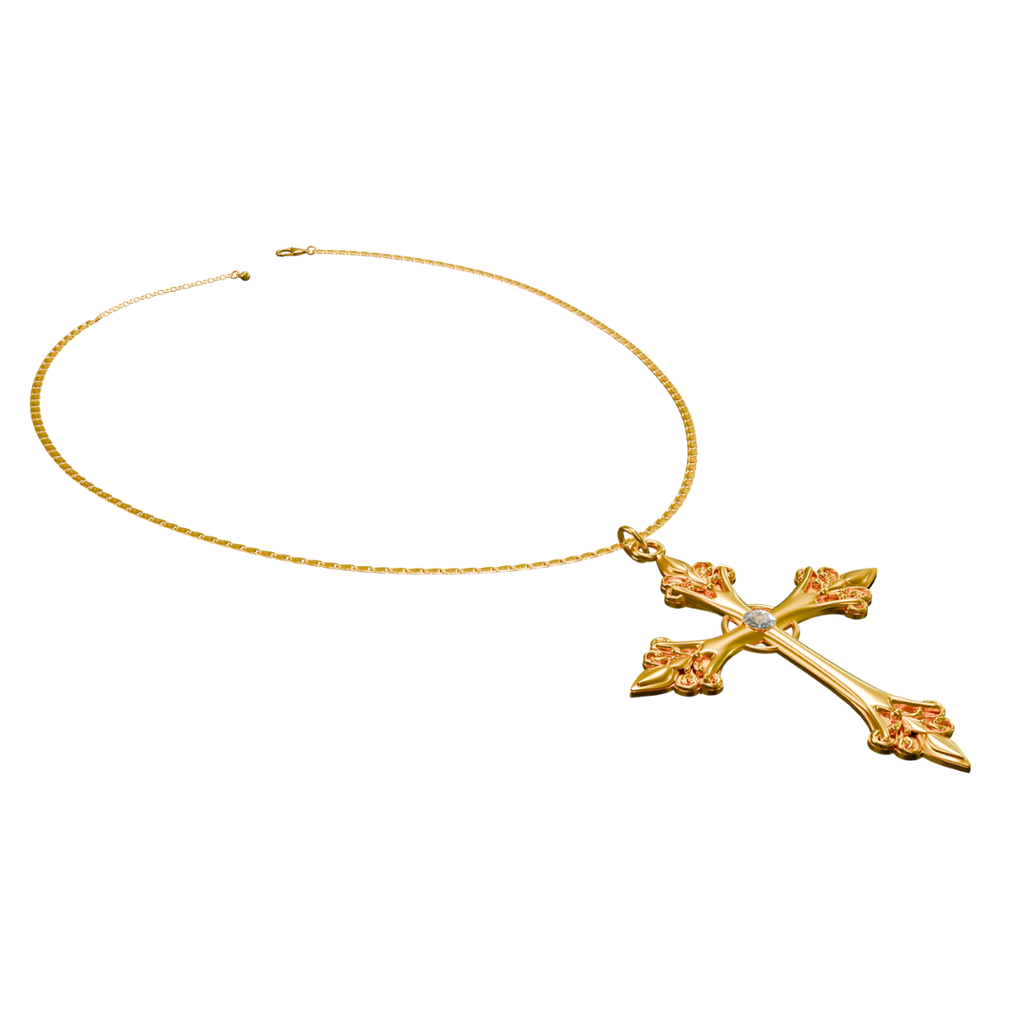 CELESTINE CROSS SN/G NECKLACE