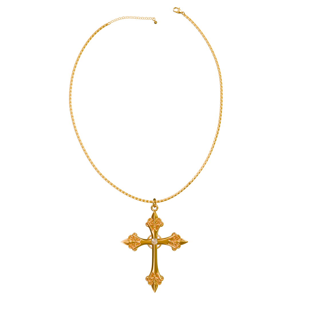 CELESTINE CROSS SN/G NECKLACE