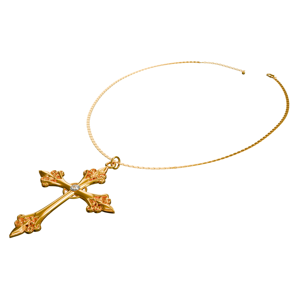 CELESTINE CROSS SN/G NECKLACE