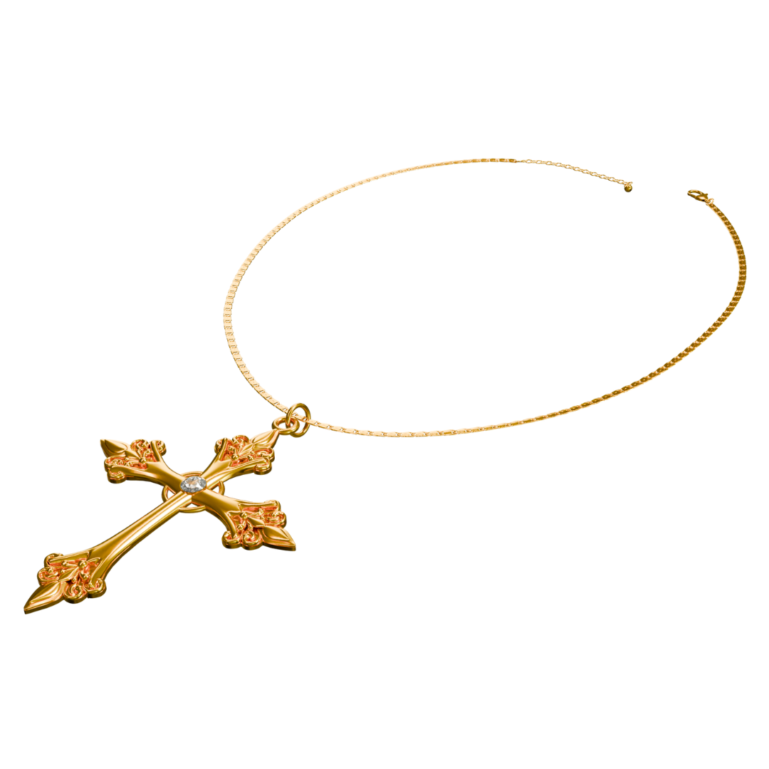 CELESTINE CROSS SN/G NECKLACE