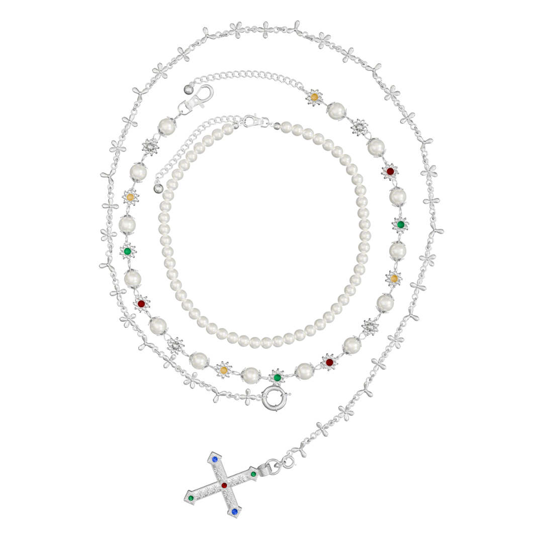 SAINT ROSARY SN/X NECKLACE SET
