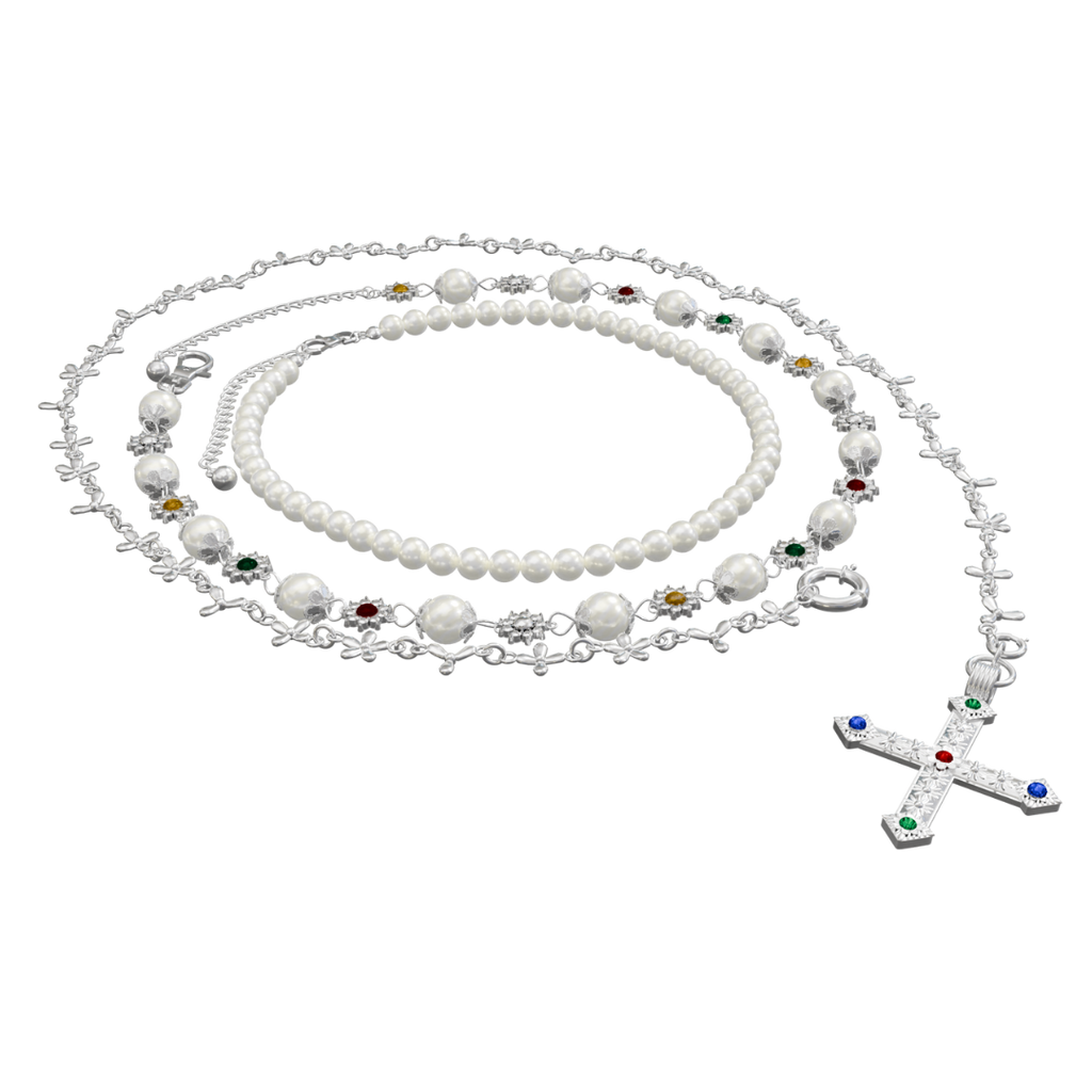 SAINT ROSARY SN/X NECKLACE SET