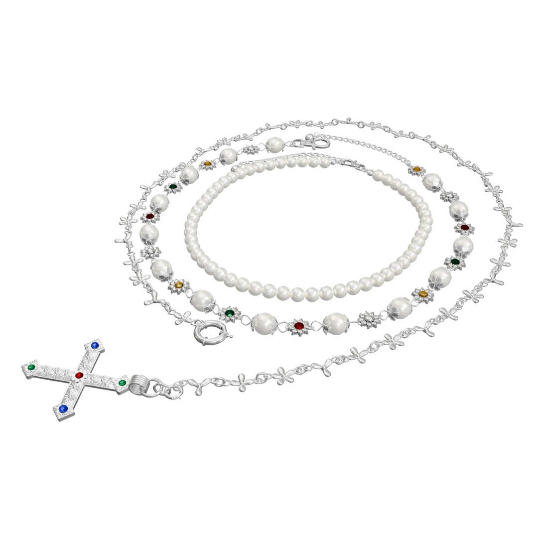 SAINT ROSARY SN/X NECKLACE SET