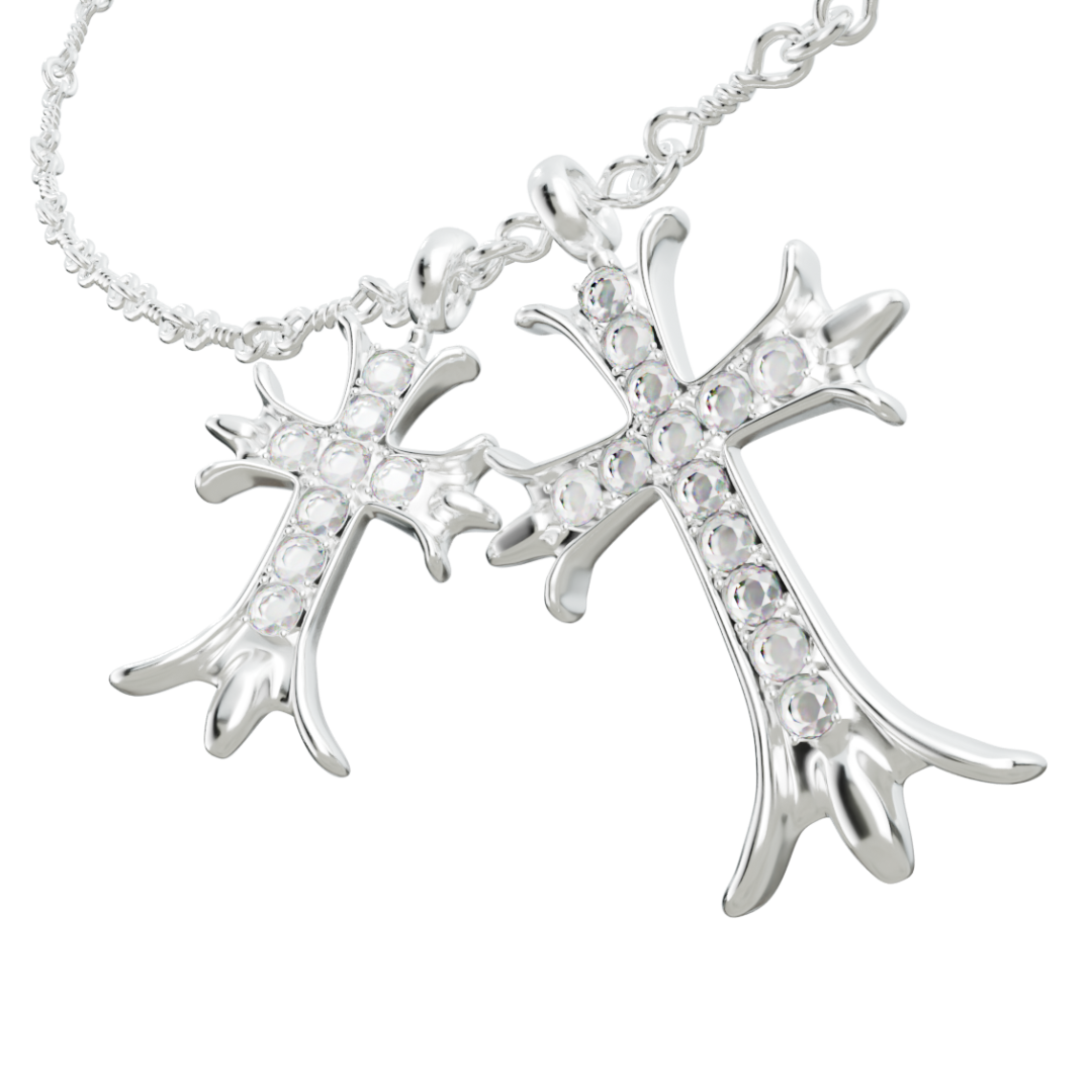 DUAL CROSS SD/X NECKLACE